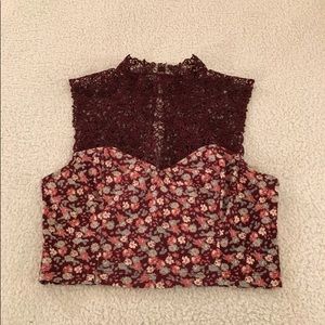 URBAN OUTFITTERS • Cropped Tank Top with Mock Neck • Size Large • NWT